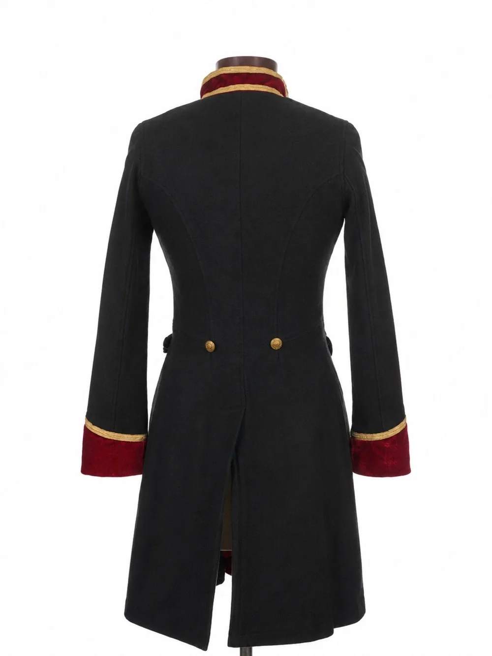 Ralph Lauren Denim Supply Military Long Jacket Coat Officer Navy Red Velvet Gold - Picture 4 of 7